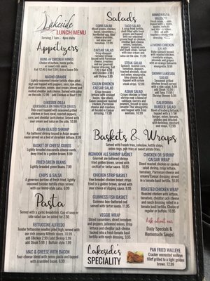Menu photo 6 Lakeside Ballroom Glenwood, MN