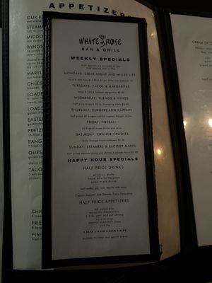 Menu photo 2 White Rose Bar and Grill York, PA Menu photo 2 White Rose Bar and Grill York, PA