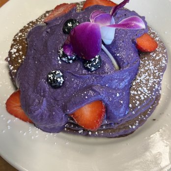 Guieb Cafe - Ube pancake - New American Near Me - Honolulu, Hawaii Guieb Cafe - Ube pancake - New American Near Me - Honolulu, Hawaii