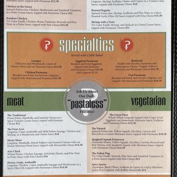 Pastabilities - Menu 7/25/24 - Italian Near Me - Greensboro, North Carolina