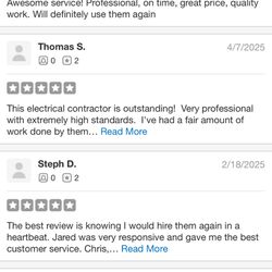 JaredJohn Electrical Contractors - More reviews