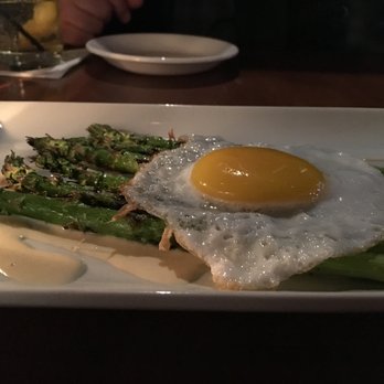Neat Kitchen + Bar - Roasted asparagus w/duck egg & miso hollandaise - Bars Near Me - Westmont, Illinois Neat Kitchen + Bar - Roasted asparagus w/duck egg & miso hollandaise - Bars Near Me - Westmont, Illinois