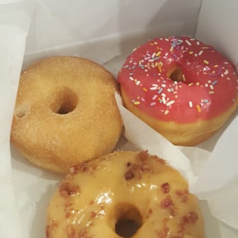 Revolution Doughnuts - Cinnamon Sugar, Raspberry, and Caramel Bacon - Donuts Near Me - Decatur, Georgia Revolution Doughnuts - Cinnamon Sugar, Raspberry, and Caramel Bacon - Donuts Near Me - Decatur, Georgia
