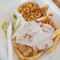 Johnny's Drive Inn - Chicken fried steak plate lunch.