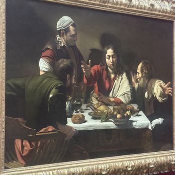 The National Gallery - Caravaggio Supper at Eummaues - Art Museums Near Me - London, XGL The National Gallery - Caravaggio Supper at Eummaues - Art Museums Near Me - London, XGL