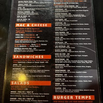 Kuma's Corner - Menu - American Near Me - Indianapolis, Indiana