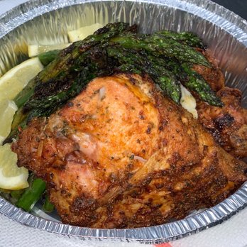 Heart & Soul Catering - Herb Roasted chicken with Garlic Mashed Potatoes with grilled asparagus - Caterers Near Me - Washington, DC, District of Columbia Heart & Soul Catering - Herb Roasted chicken with Garlic Mashed Potatoes with grilled asparagus - Caterers Near Me - Washington, DC, District of Columbia
