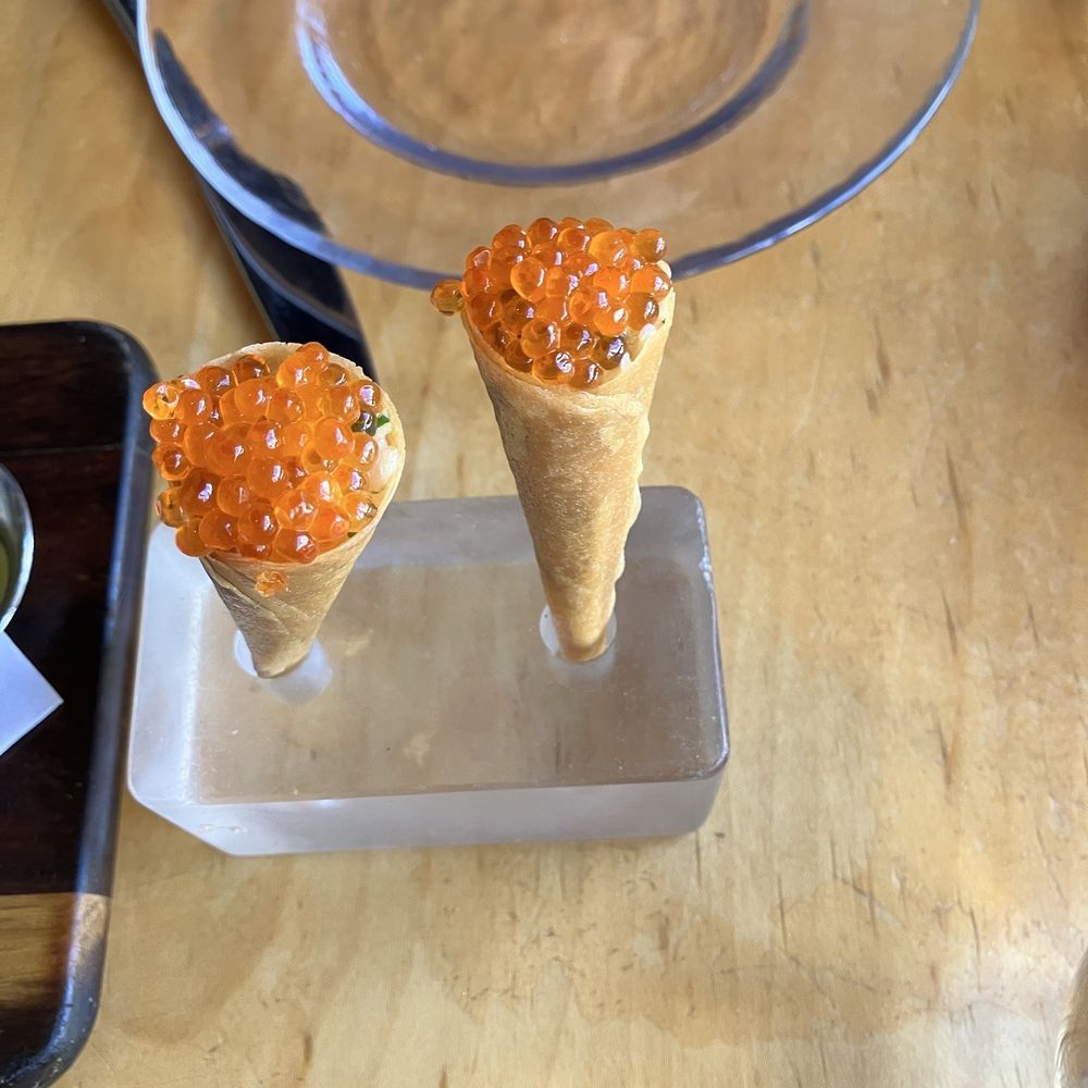 Jaleo - Salmon tartare and trout roe cone - Spanish Near Me - Washington, DC, District of Columbia Jaleo - Salmon tartare and trout roe cone - Spanish Near Me - Washington, DC, District of Columbia