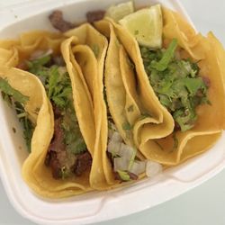 Shell - Carne asada tacos on corn