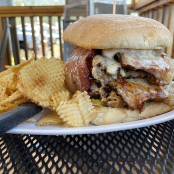 Garibaldi Portside Bistro - a sandwich and chips - American Near Me - Garibaldi, Oregon