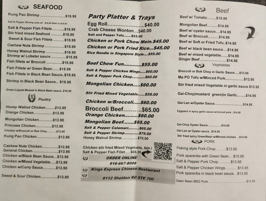 Menu photo 8 Kings Express Chinese Restaurant Elk Grove, CA