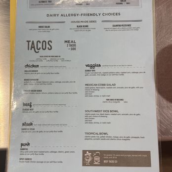 Tacos 4 Life - Milk allergy menu- they have allergy menus for EVERY major allergy in this booklet. - Tacos Near Me - O'Fallon, Missouri Tacos 4 Life - Milk allergy menu- they have allergy menus for EVERY major allergy in this booklet. - Tacos Near Me - O'Fallon, Missouri