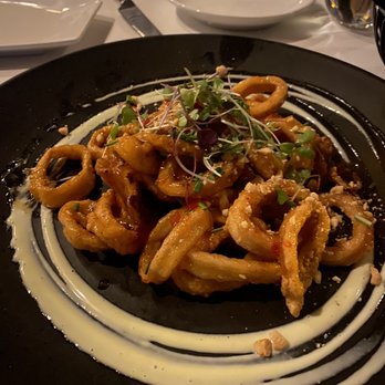 Teresa's Prime - CRISPY FRIED CALAMARI TOSSED IN A SWEET AND SPICY THAI CHILIE SAUCE WITH CRUSHED HONEY PEANUTS - Bars Near Me - North Reading, Massachusetts