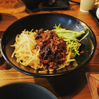 Noodle Man - Zha Jiang Mein. Make sure you mix it up really well or else the flavors will be unbalanced. - Noodles Near Me - Happy Valley, Oregon Noodle Man - Zha Jiang Mein. Make sure you mix it up really well or else the flavors will be unbalanced. - Noodles Near Me - Happy Valley, Oregon