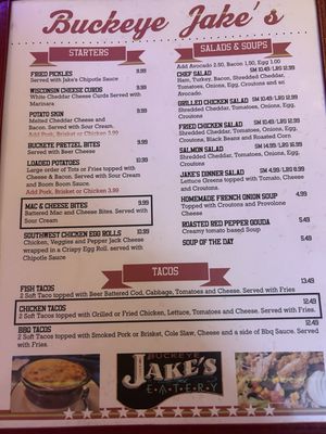 Menu photo 4 Buckeye Jake's West Alexandria, OH Menu photo 4 Buckeye Jake's West Alexandria, OH
