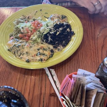 The Range Cafe - Spinach Enchiladas (2) - Mexican Near Me - Albuquerque, New Mexico