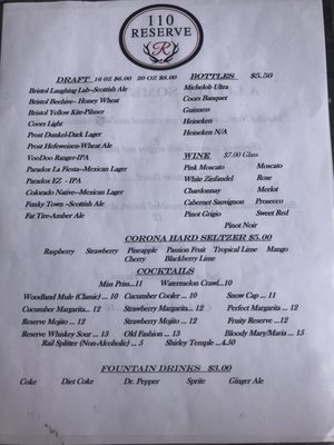 Menu photo 5 110 Reserve Woodland Park, CO Menu photo 5 110 Reserve Woodland Park, CO