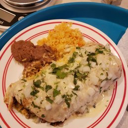 Burrito with queso, rice and beans. Soooo good Burrito with queso, rice and beans. Soooo good