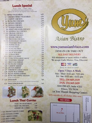 Menu photo 6 Yum Asian Bistro Frisco, TX