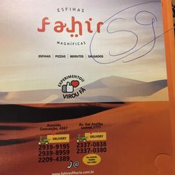 Fahir Esfihas Magníficas - Embalagem do delivery