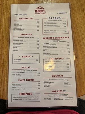 Menu photo 1 K-Bob's Steakhouse Raton, NM