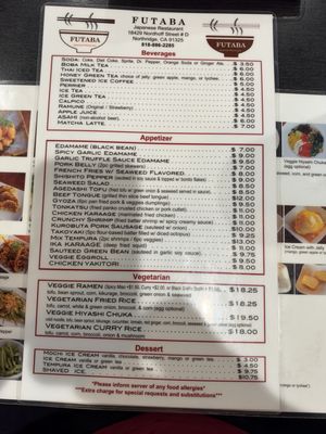 Menu photo 2 Futaba Japanese Restaurant Northridge, CA Menu photo 2 Futaba Japanese Restaurant Northridge, CA