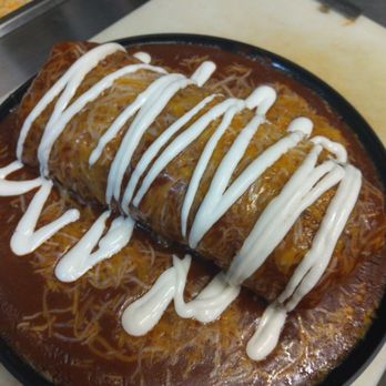 El Burrito Taco Shop - Carne Asada Burrito Wet Style with Sour Crema added - Mexican Near Me - Wildomar, California El Burrito Taco Shop - Carne Asada Burrito Wet Style with Sour Crema added - Mexican Near Me - Wildomar, California