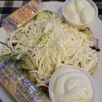 Frank's Italian Restaurant - Salad with blue cheese dressing - Pizza Near Me - Danville, Virginia Frank's Italian Restaurant - Salad with blue cheese dressing - Pizza Near Me - Danville, Virginia