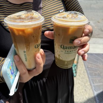 Qamaria Coffee - Iced Qamaria Latte, Iced Pistachio Latte - Coffee & Tea Near Me - Fullerton, California