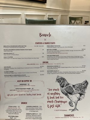 Menu photo 2 Table 23 Tallahassee, FL