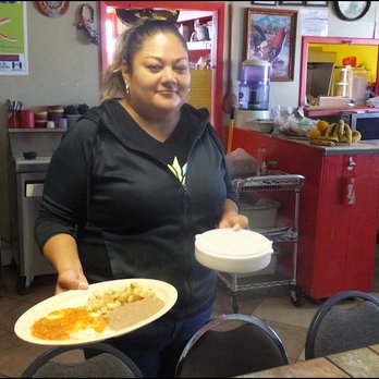 OJ Mexican Restaurant - My friendly server, Ella, who brought my breakfast to me with a smile. - Mexican Near Me - Claude, Texas
