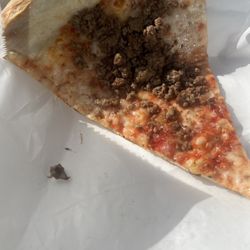 Primo Pizza - Cheese pizza- added beef (Husband's pizza)