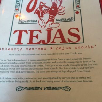 Jose Tejas - Menu - Cajun/Creole Near Me - Iselin, New Jersey Jose Tejas - Menu - Cajun/Creole Near Me - Iselin, New Jersey