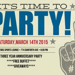 Legends Sports Lounge - PARTY TIME 3 GREAT YEARS
