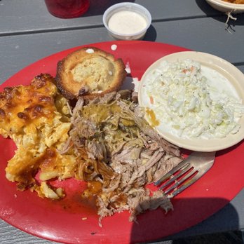 Doc Brown's BBQ - Pulled pork plate - Southern Near Me - Candler, North Carolina
