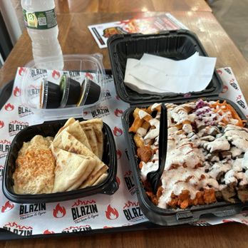 Blazin Chicken & Gyro - Monster Platter, Hummus & Pita - Halal Near Me - Hackensack, New Jersey