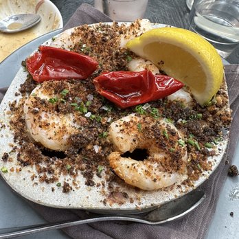 Aba - Black Garlic Shrimp Scampi - 4/5 - Mediterranean Near Me - Austin, Texas
