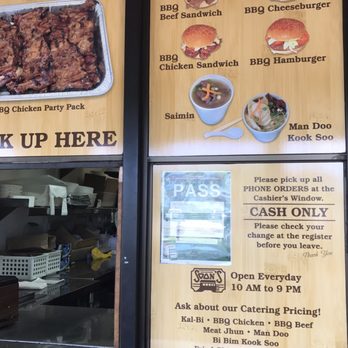 Soon's Kal Bi BBQ - Pick up window - Korean Near Me - Honolulu, Hawaii