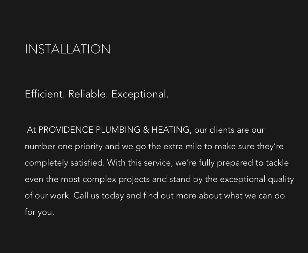 Slide of Providence Plumbing & Heating
