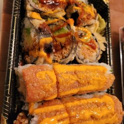 Asahi Japanese Restaurant - Godzilla Roll ($10.95) and Manhattan Roll ($13.95)