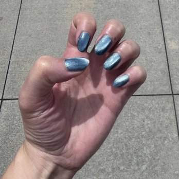 Urbane Nail Care - Blue glitter cat eye - Nail Salons Near Me - Monrovia, California Urbane Nail Care - Blue glitter cat eye - Nail Salons Near Me - Monrovia, California