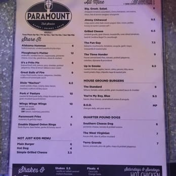Paramount - Downtown Birmingham - Food Menu - Arcades Near Me - Birmingham, Alabama
