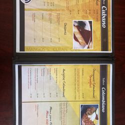 Mango's Cuban Cafe - Menu