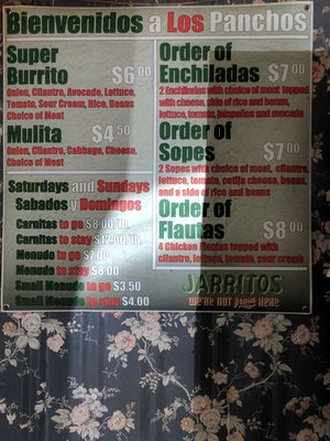 Menu photo 2 Los Panchos Idaho Falls, ID Menu photo 2 Los Panchos Idaho Falls, ID