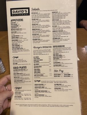 Menu photo 2 Davids Restaurant Asheboro, NC