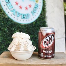 Snoworries Shaved Ice - Root beer float shaved ice!