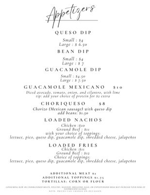 Menu photo 4 Blue Ridge Tacos Spruce Pine, NC