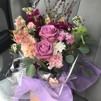 Bloom In Box - Purple peach mason - Florists Near Me - La Palma, California