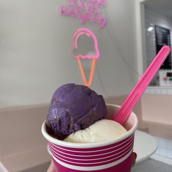 The Scoop - Ube honeycomb and lychee - Ice Cream & Frozen Yogurt Near Me - Potomac, Maryland