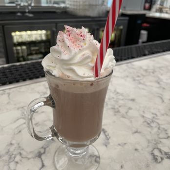 Offshore Rooftop - Peppermint Prancer Holiday Drink - New American Near Me - Chicago, Illinois